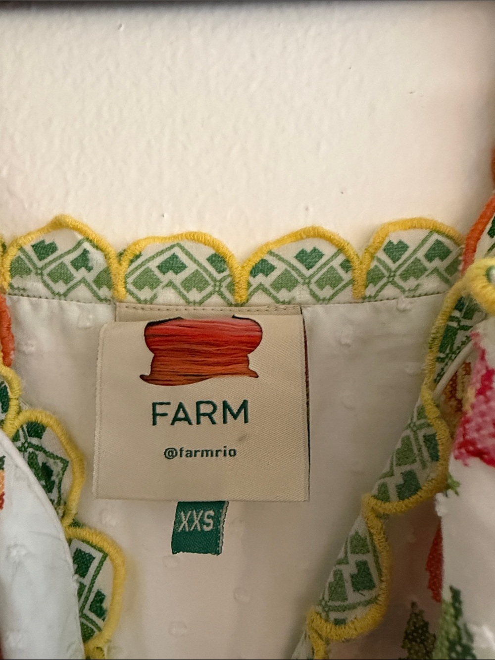 FARM Rio White Maxi Dress with Multicolor Floral Embroidery - Picture 2 of 4